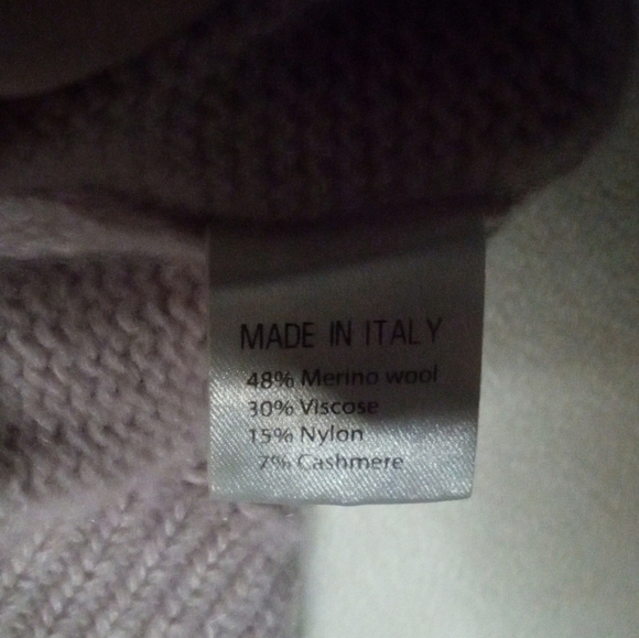 Bartolini Knit 1/4 Zip Wool Cashmere Blend Sweater in Lilac Size Small - Picture 10 of 10